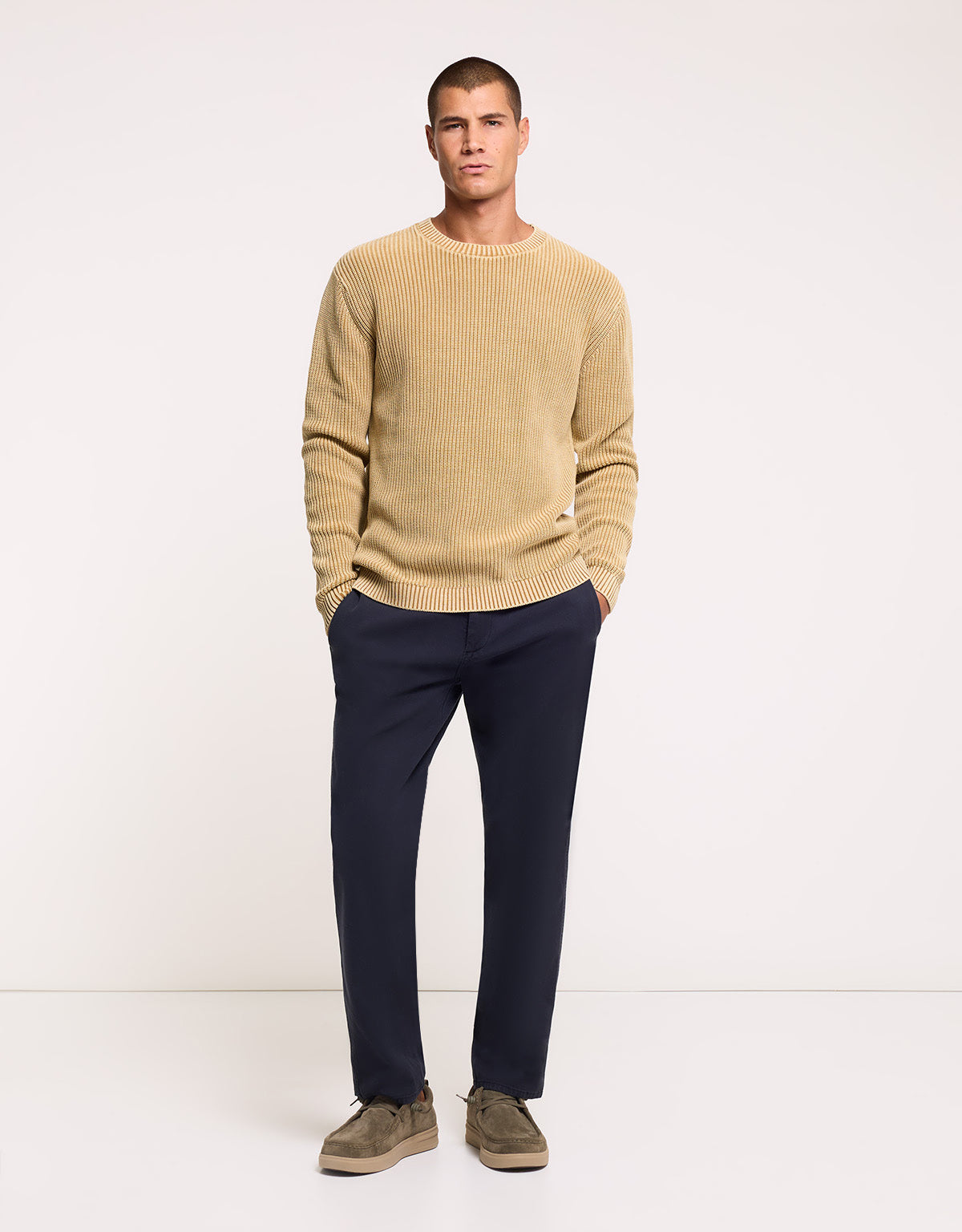 Ochre Yellow Knit Sweater - Ayla