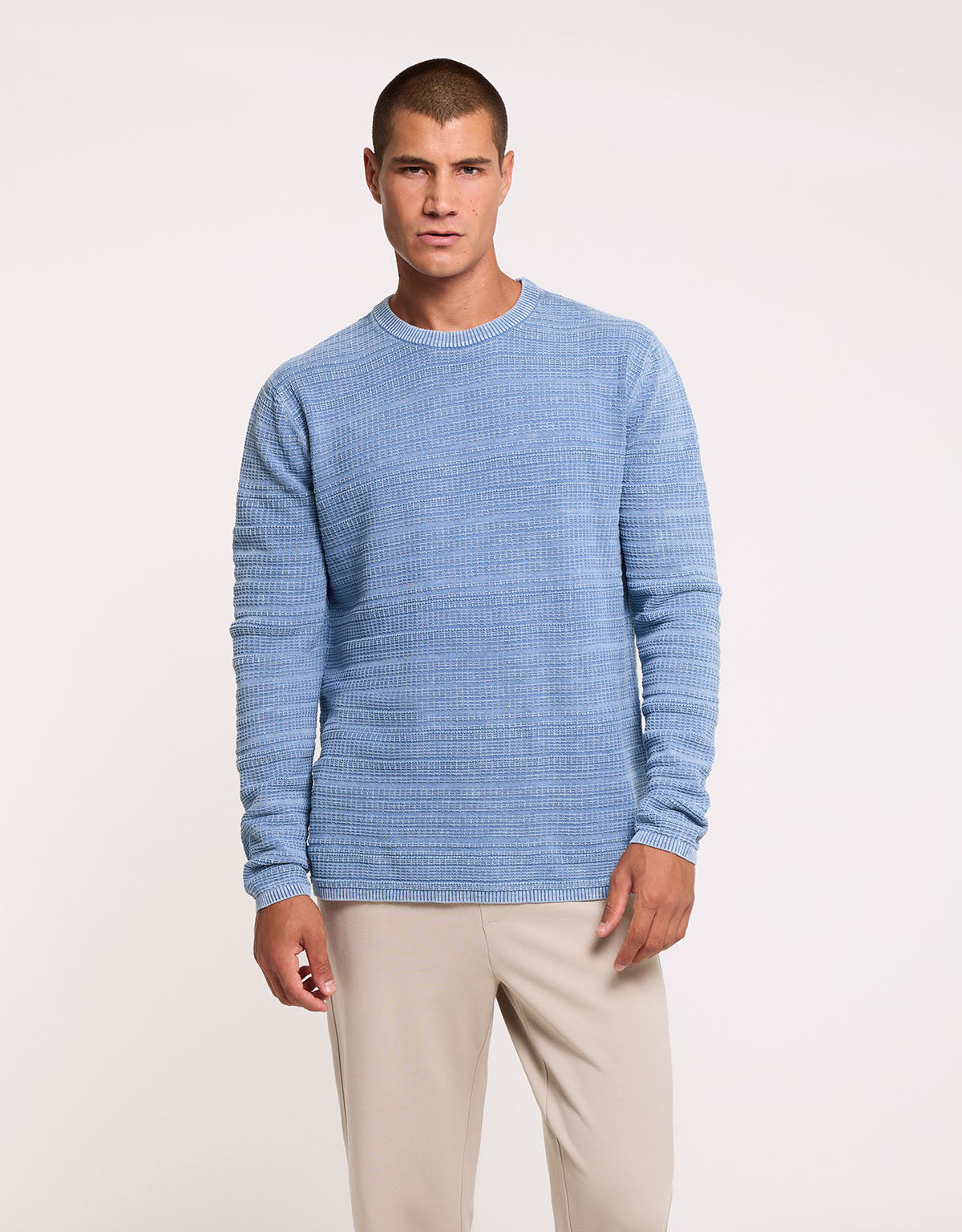 Blue Textured Sweater - Calimero