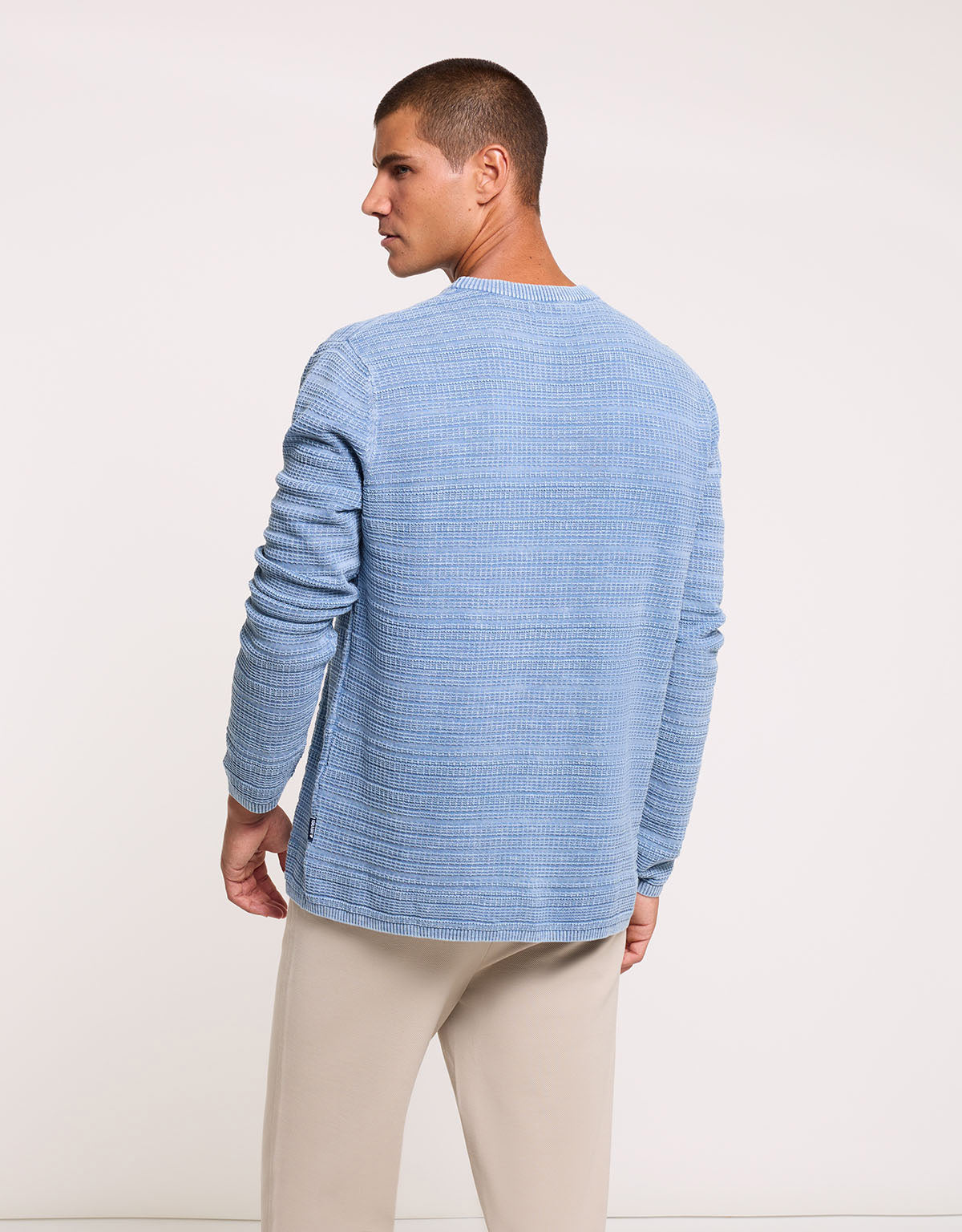 Blue Textured Sweater - Calimero