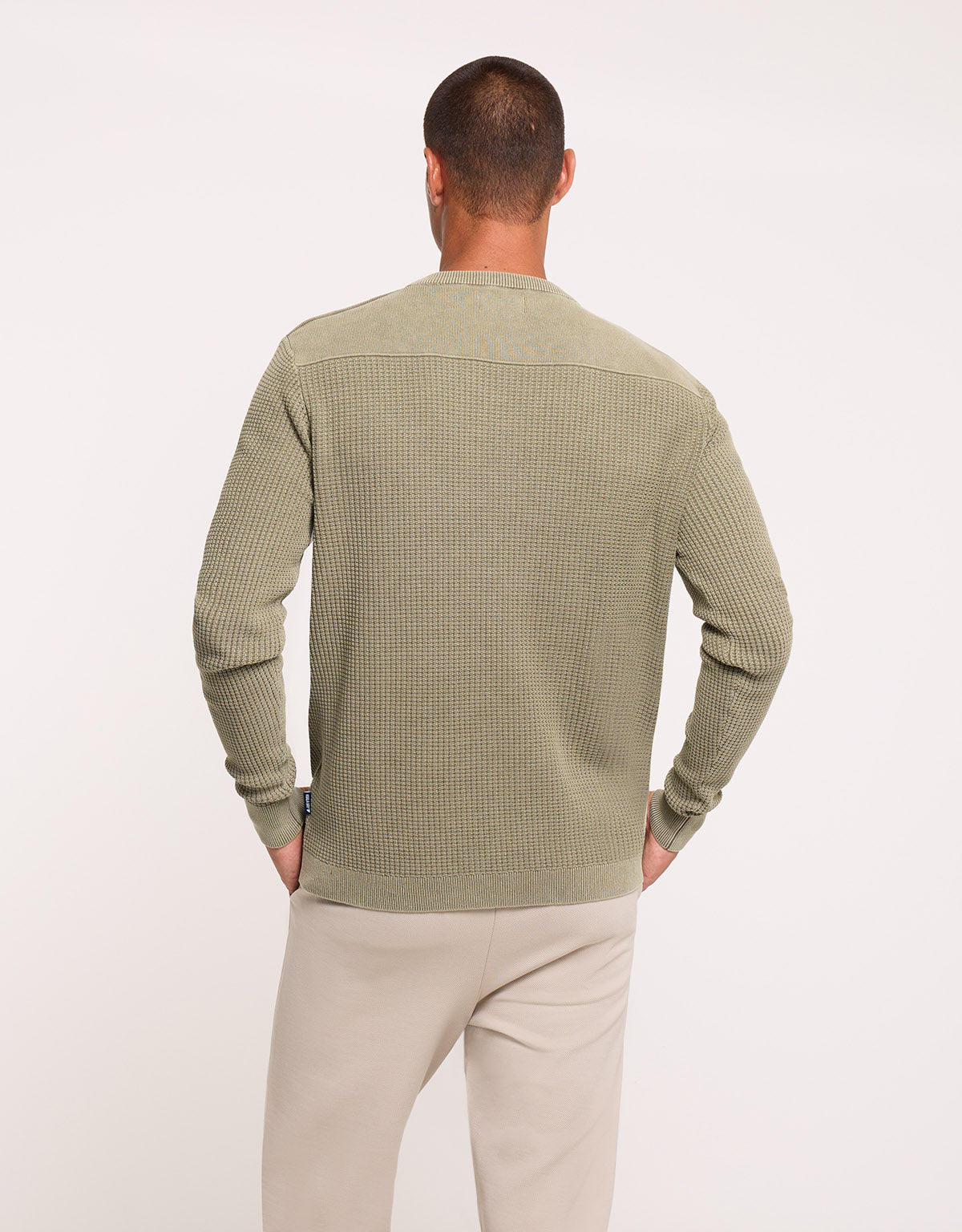 Khaki Textured Sweater - Milt