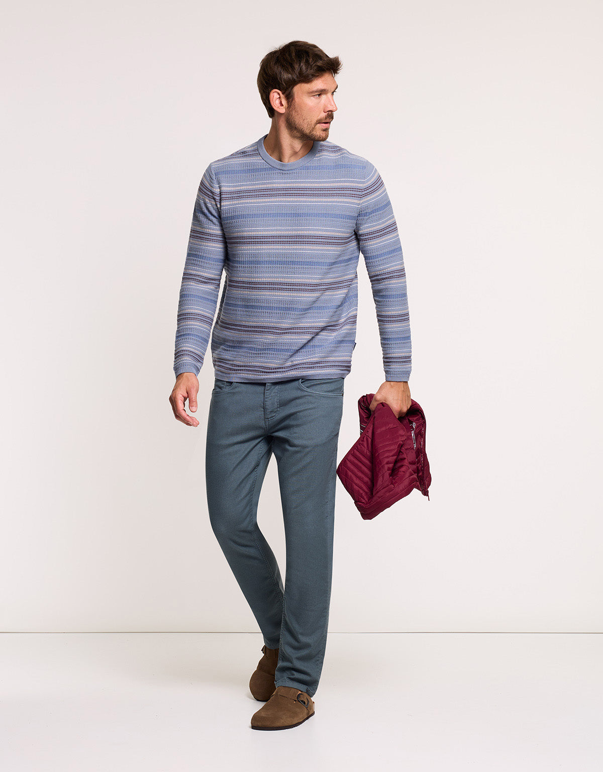 Blue Striped Sweater - Olvero
