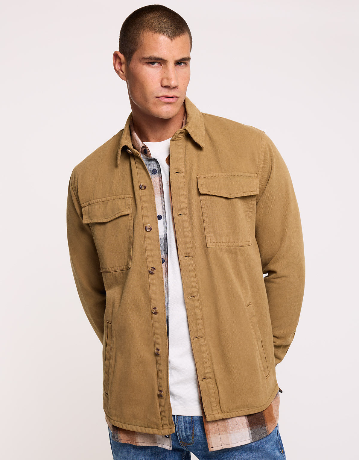 Sobrecamisa Marrón Ocre - Fito 3