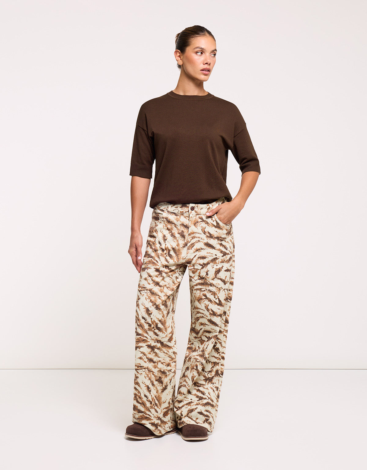 Short Sleeve Jumper Brown - Gratera II