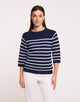 Navy Blue Striped Long-Sleeved Jumper - Zibri II