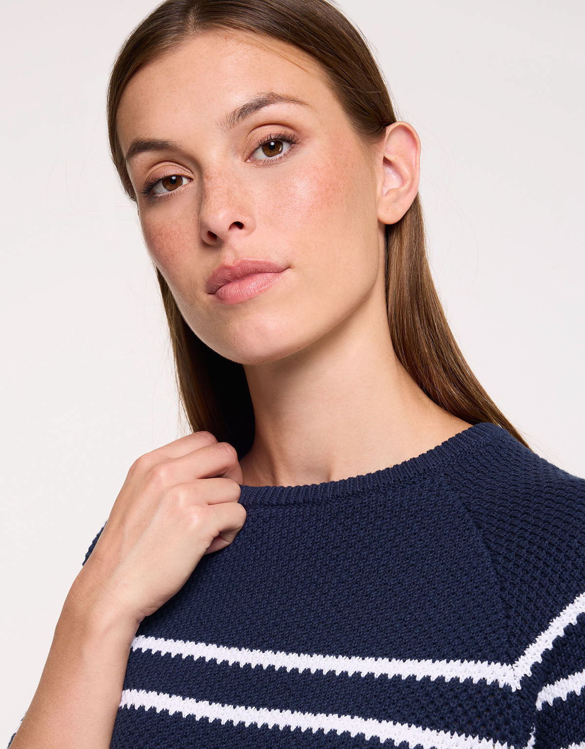 Navy Blue Striped Long-Sleeved Jumper - Zibri II