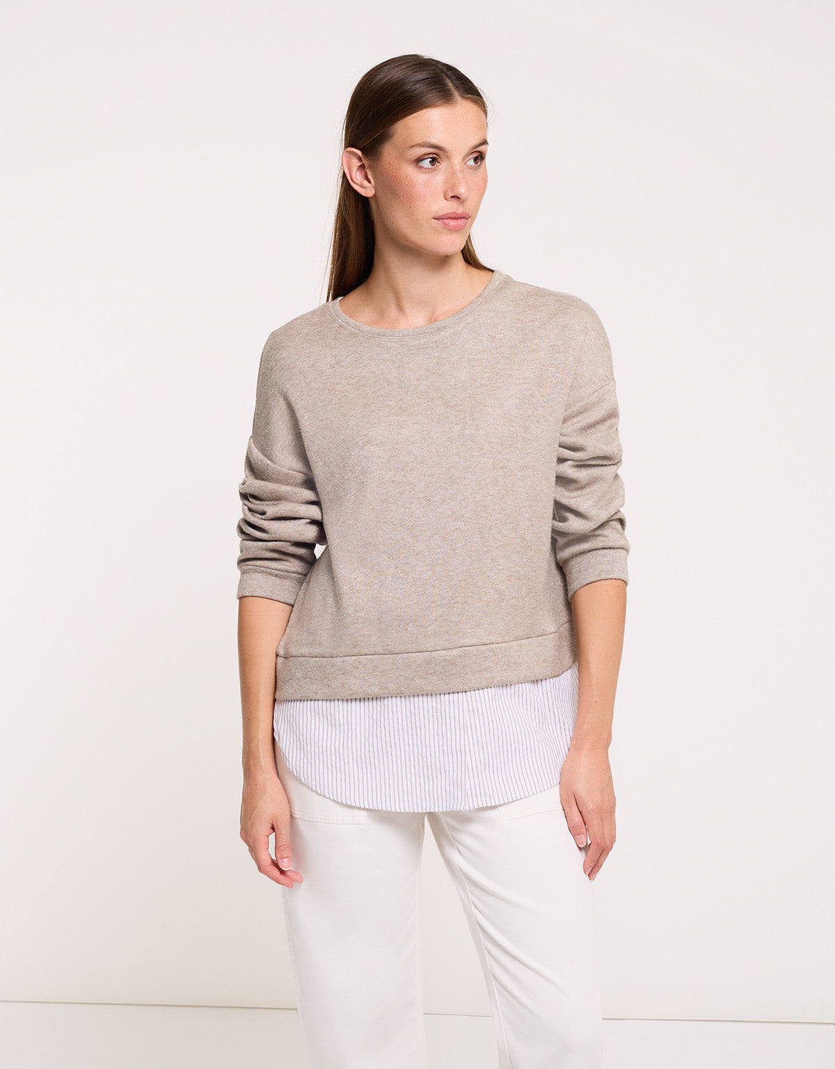 Jersey Manga Larga Beige - Pisca 1