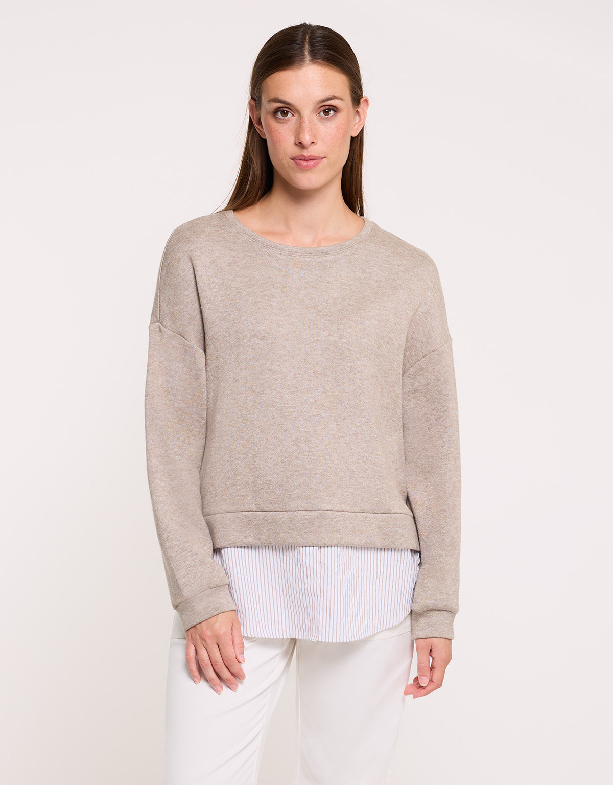 Jersey Manga Larga Beige - Pisca 2