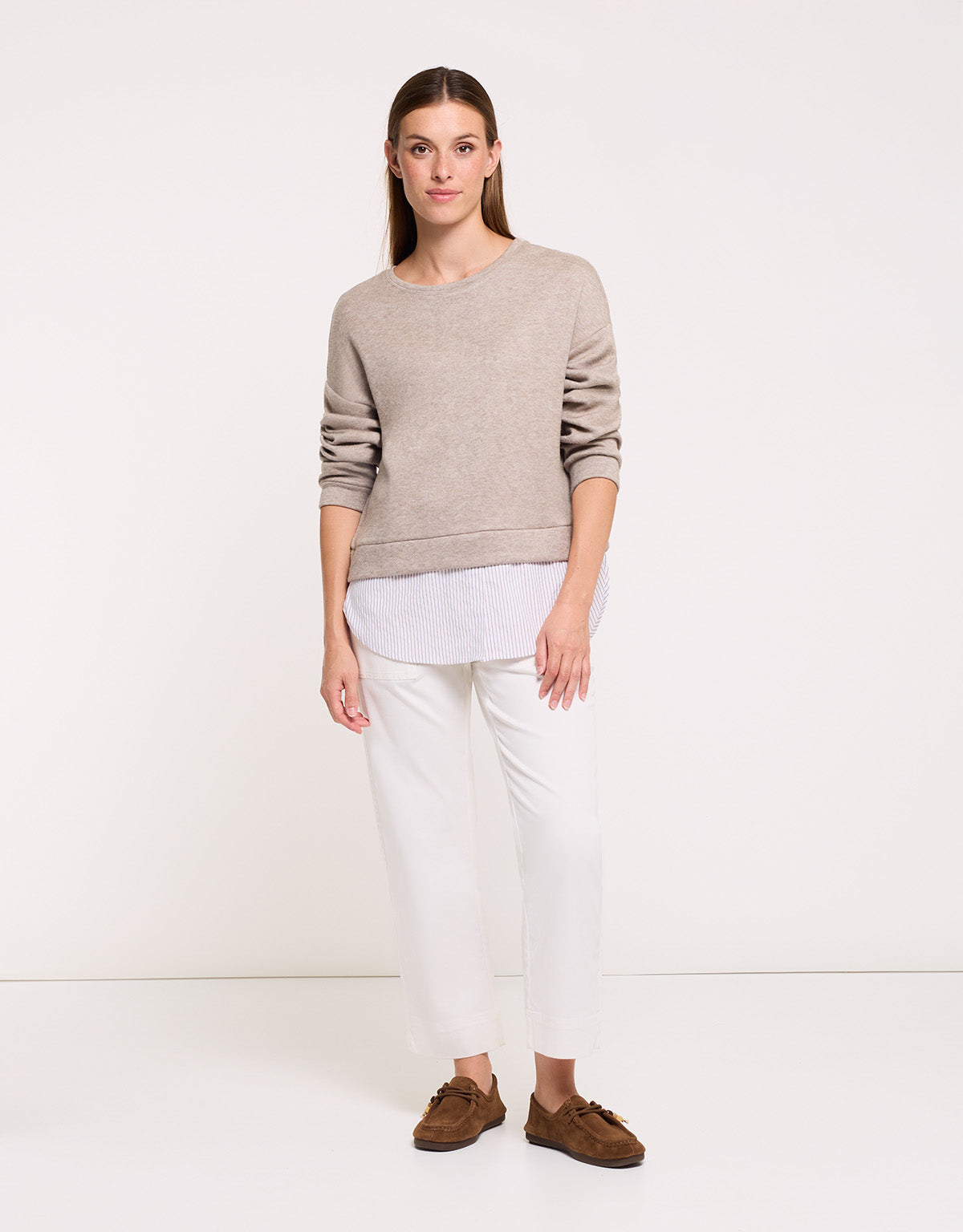 Jersey Manga Larga Beige - Pisca 5