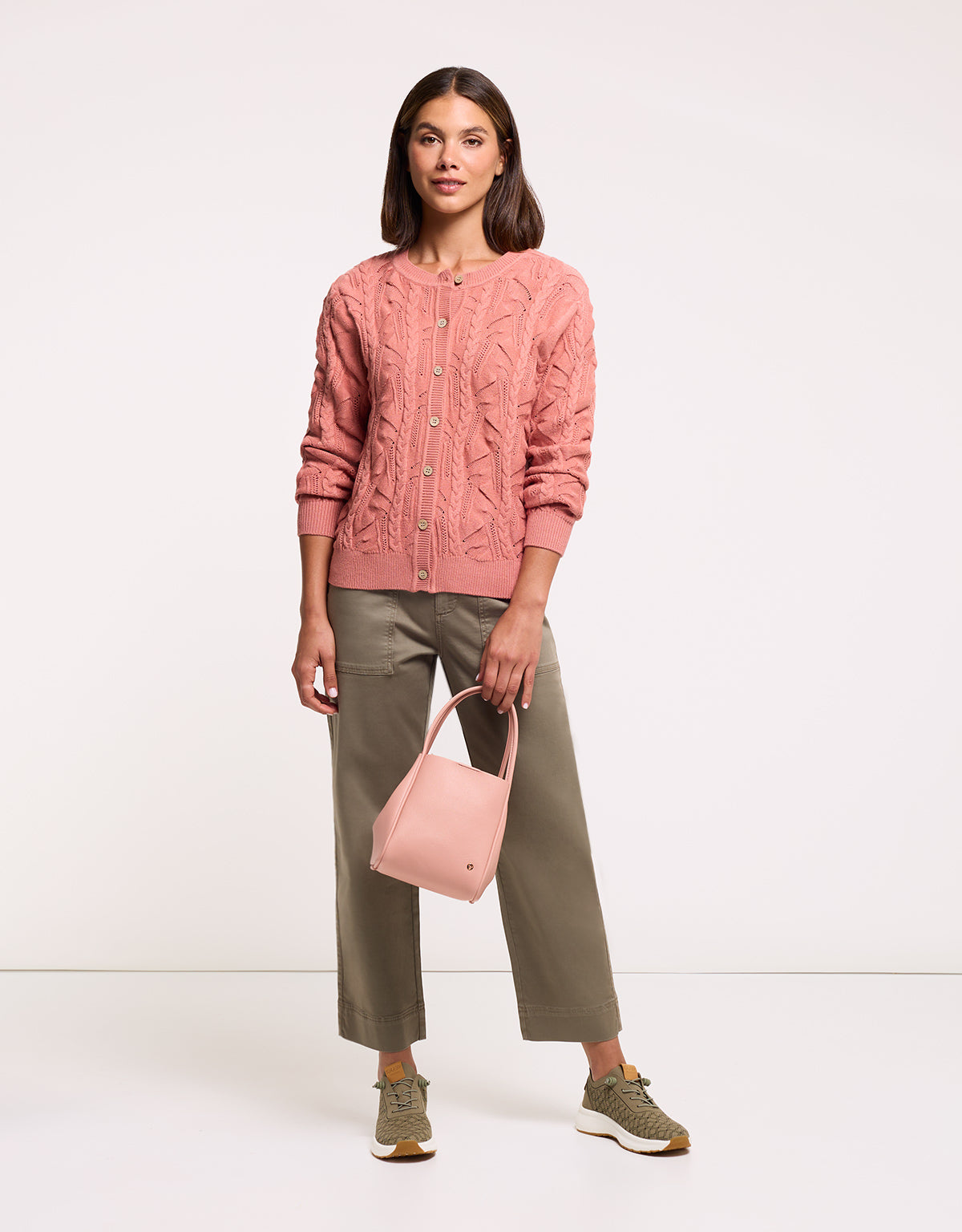 Pink Crossbody Bag with Handles - Bloom