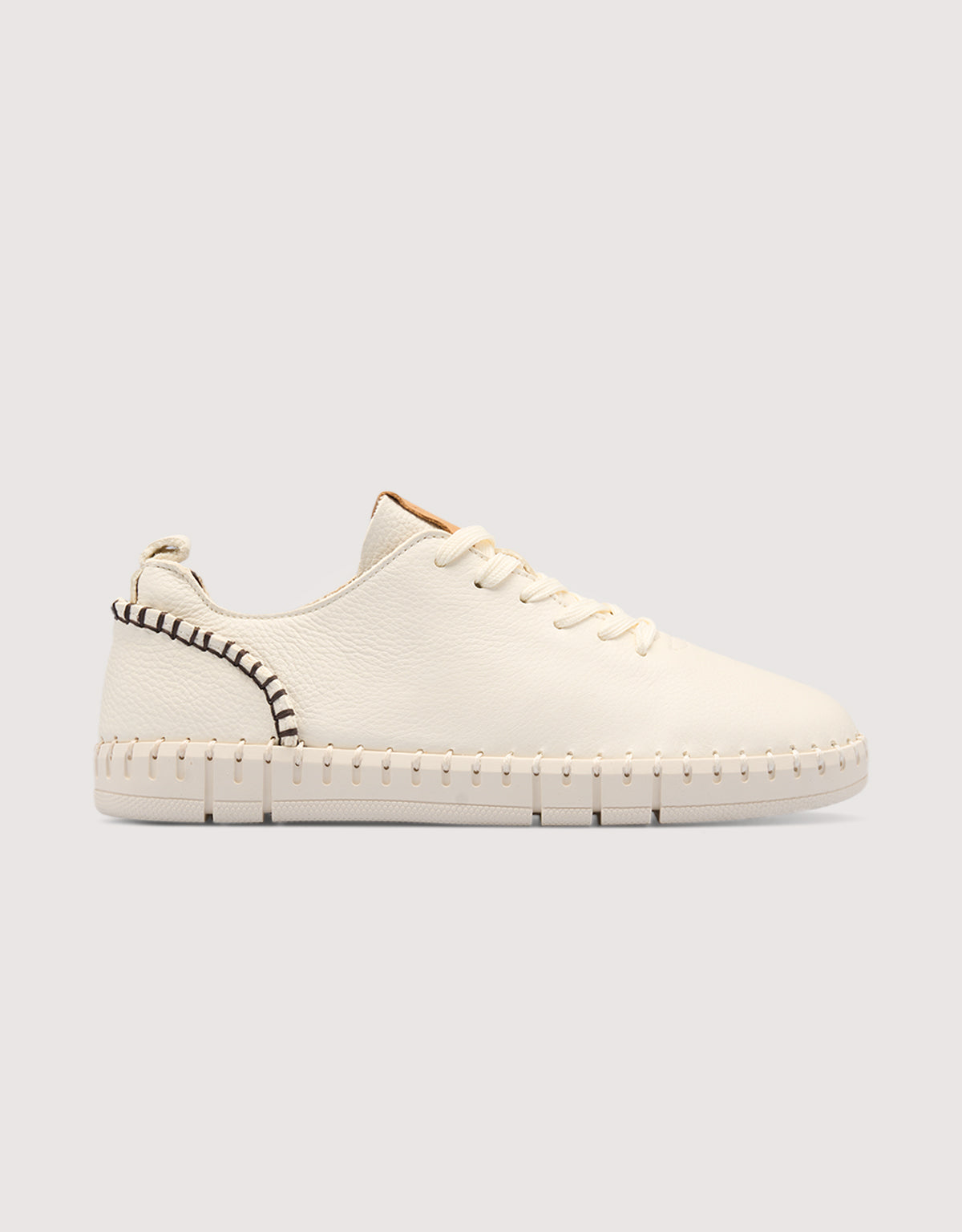 White Leather Trainers - Tania