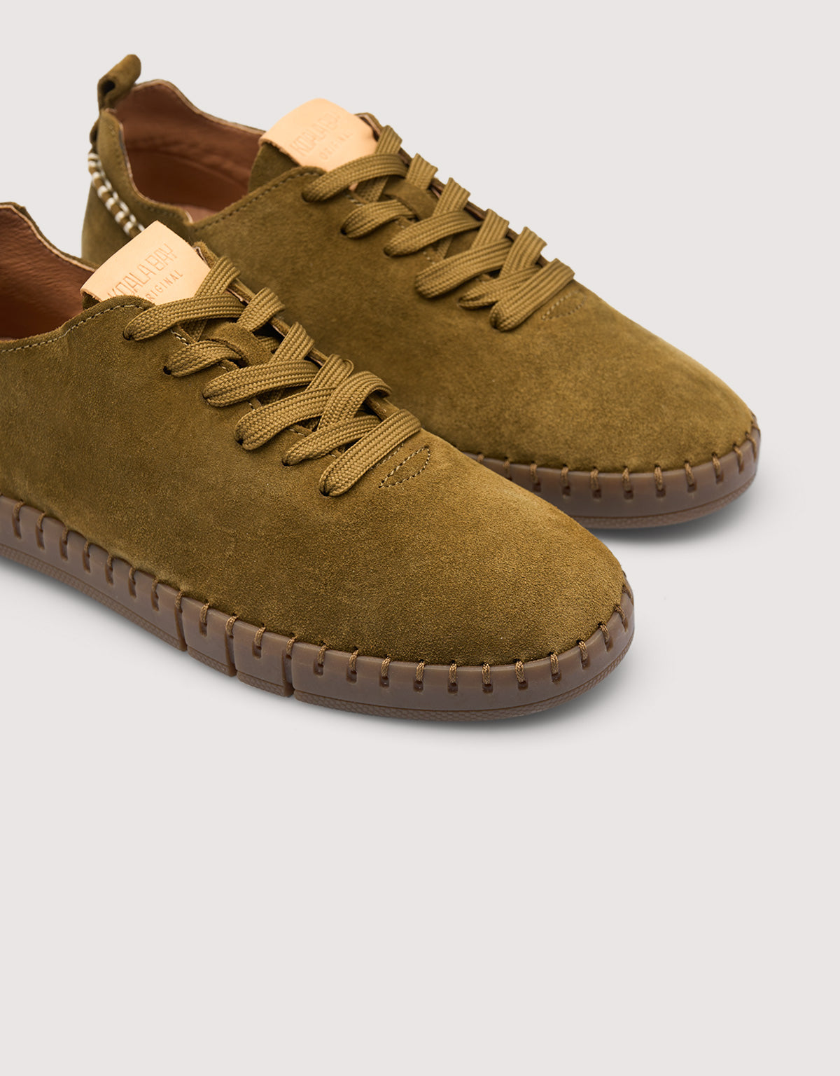 Khaki Suede Trainers - Tania