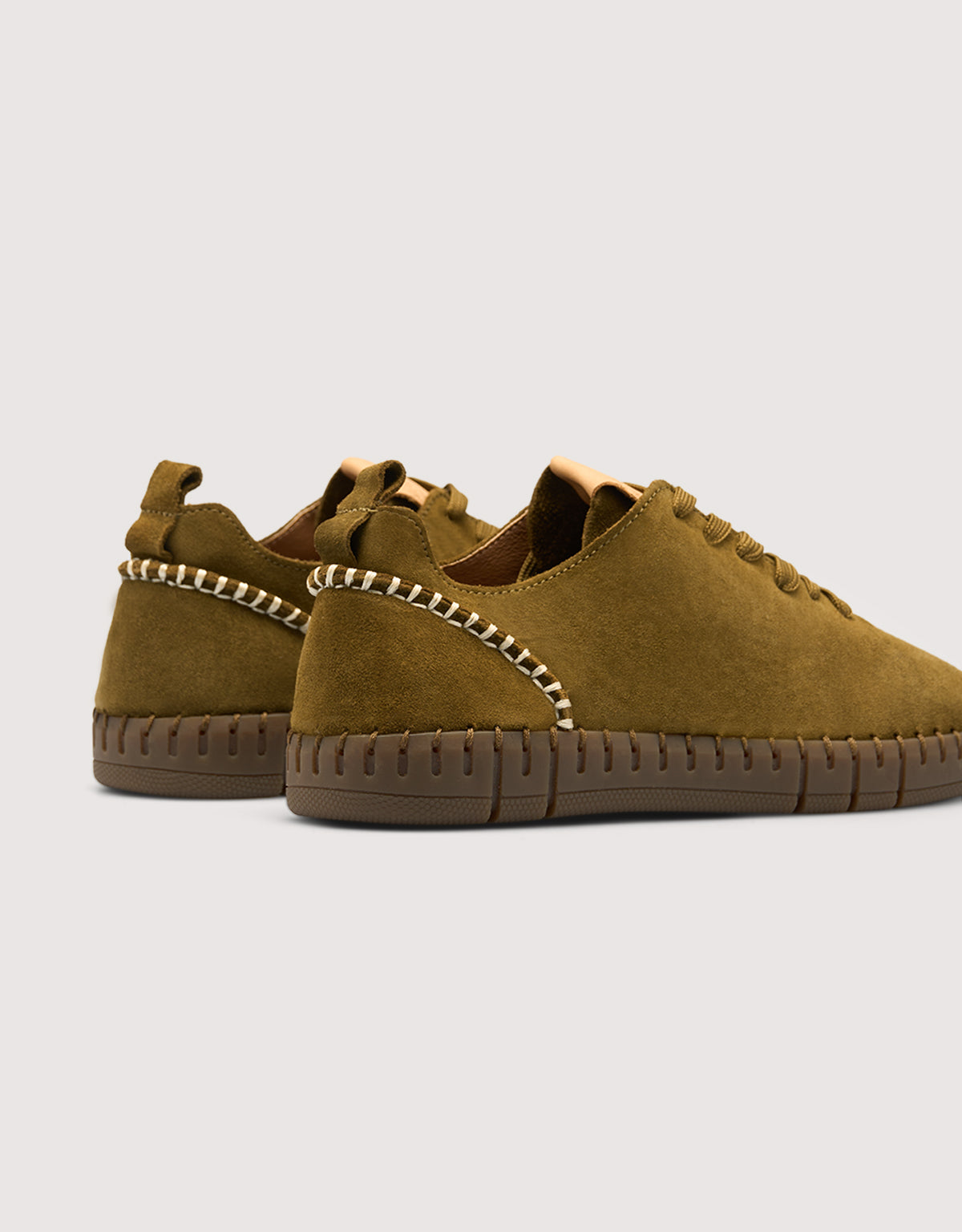 Khaki Suede Trainers - Tania