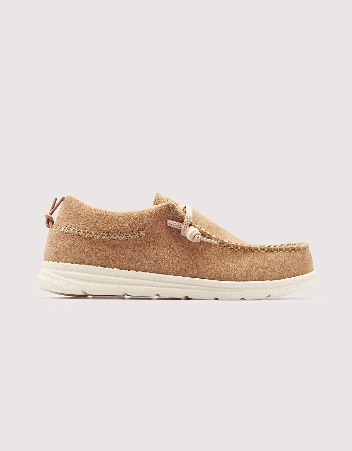 Nude Beige Suede Casual Loafers - Mullilah