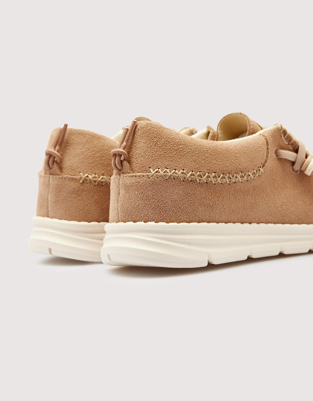 Nude Beige Suede Casual Loafers - Mullilah