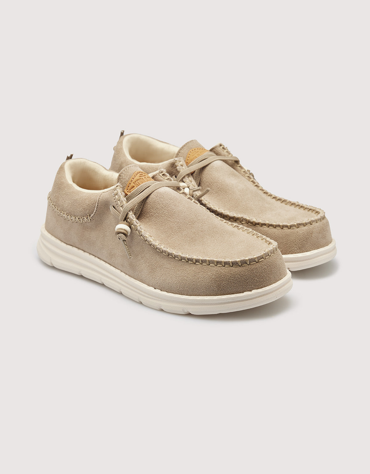 Taupe Suede Casual Loafers - Mullilah