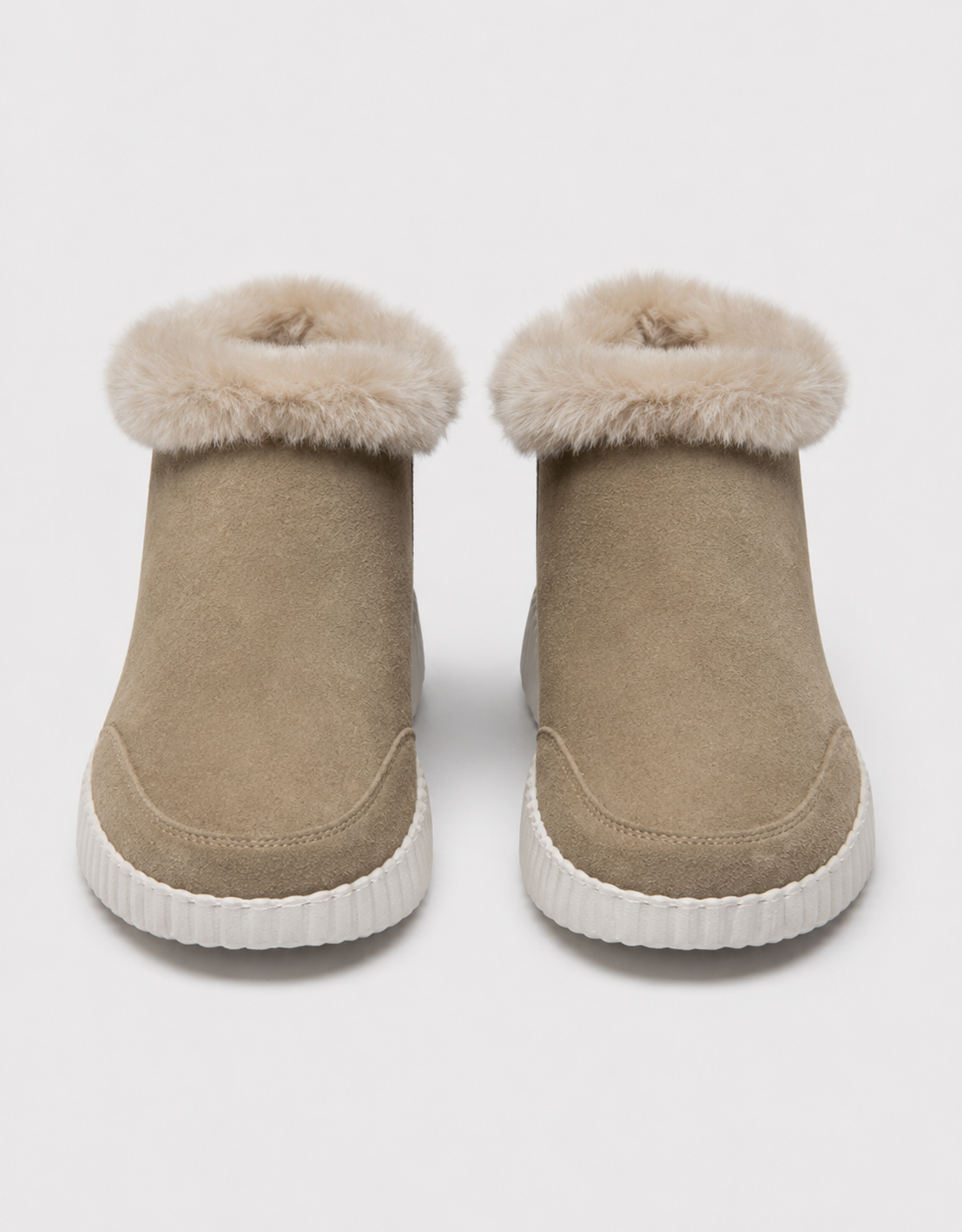 ACTIVATE Beige Suede Ankle Boots - Allesia