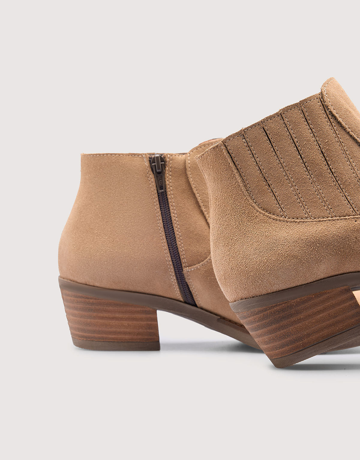 Beige Suede Ankle Boots - Tex