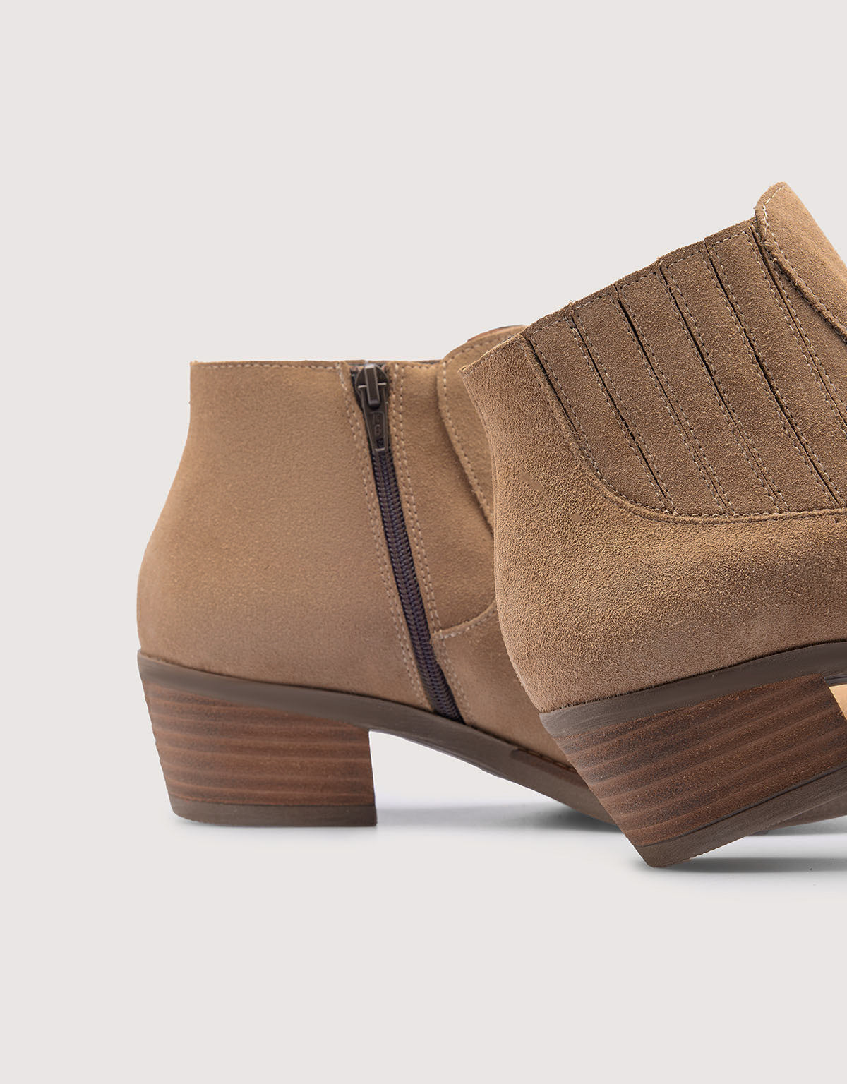 Beige Suede Ankle Boots - Tex