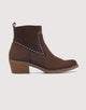 Chocolate Suede Ankle Boots - Dallas
