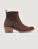 Chocolate Suede Ankle Boots - Dallas