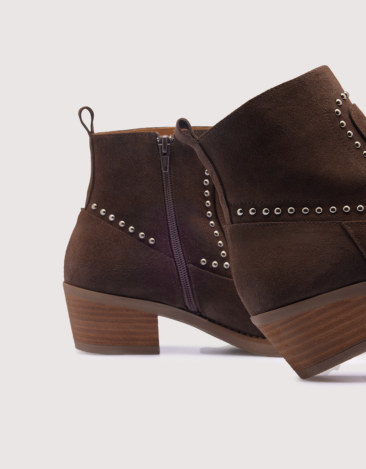 Chocolate Suede Ankle Boots - Dallas
