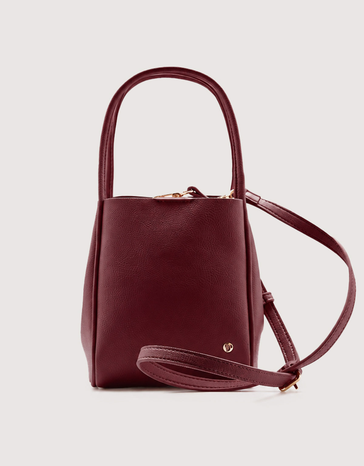 Burgundy Crossbody Bag with Handles - Bloom