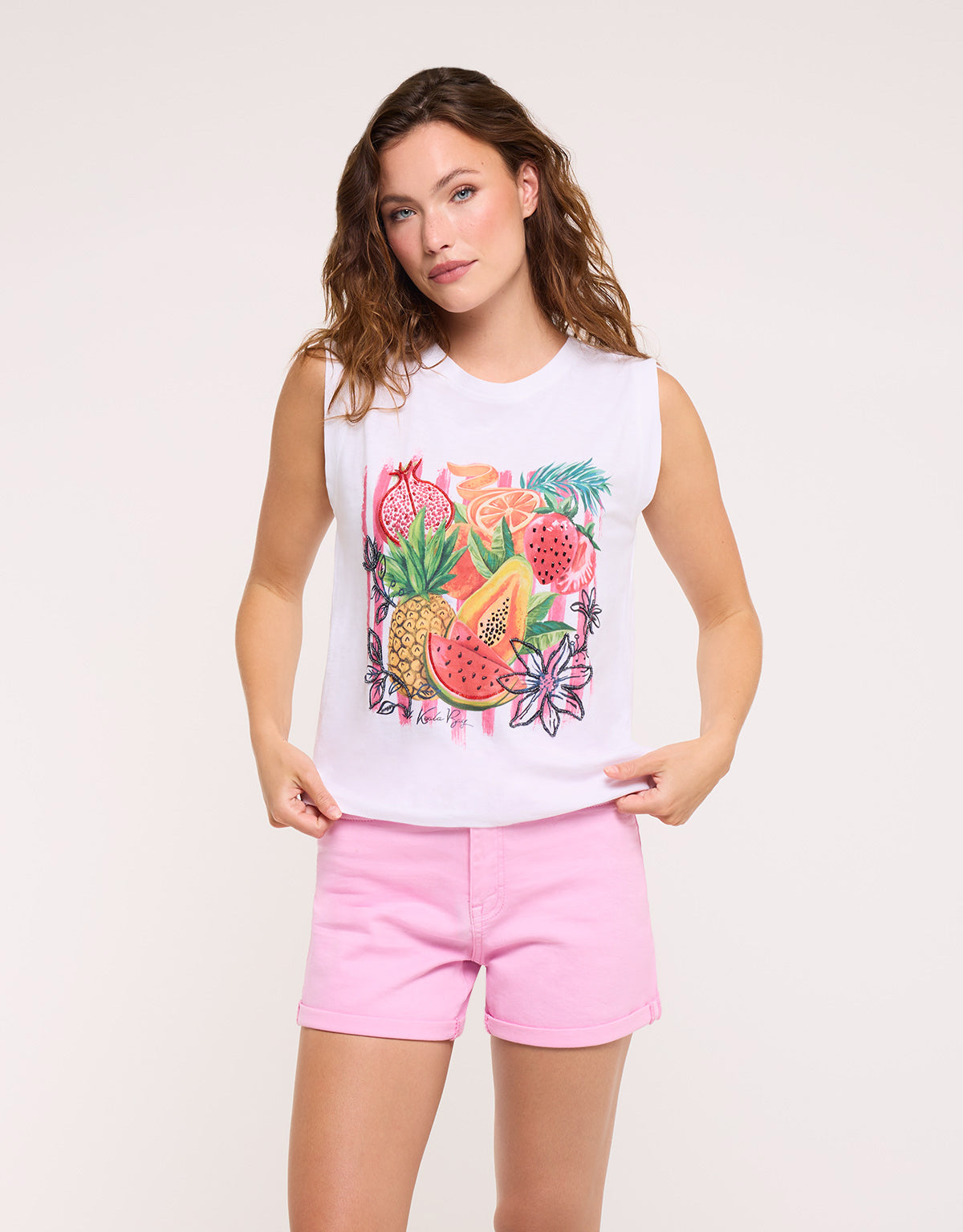 Camiseta Frutas Pedrería Blanco - Kitaya 3
