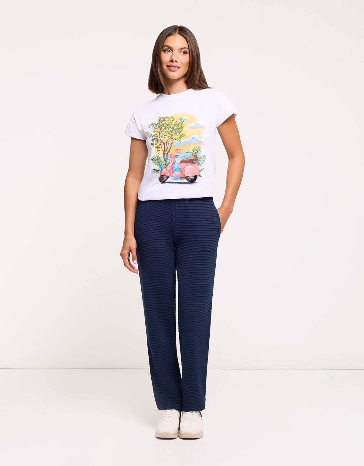 White Vespa Short Sleeve T-Shirt – Cilemon