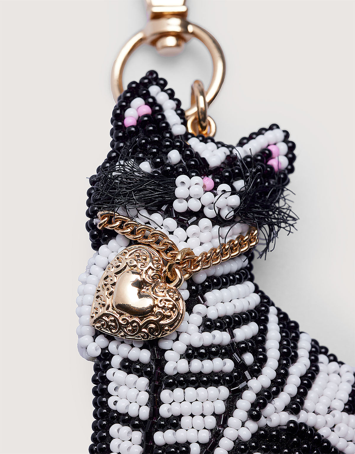 Llavero Charm Gato con Abalorio - Gatolux 3