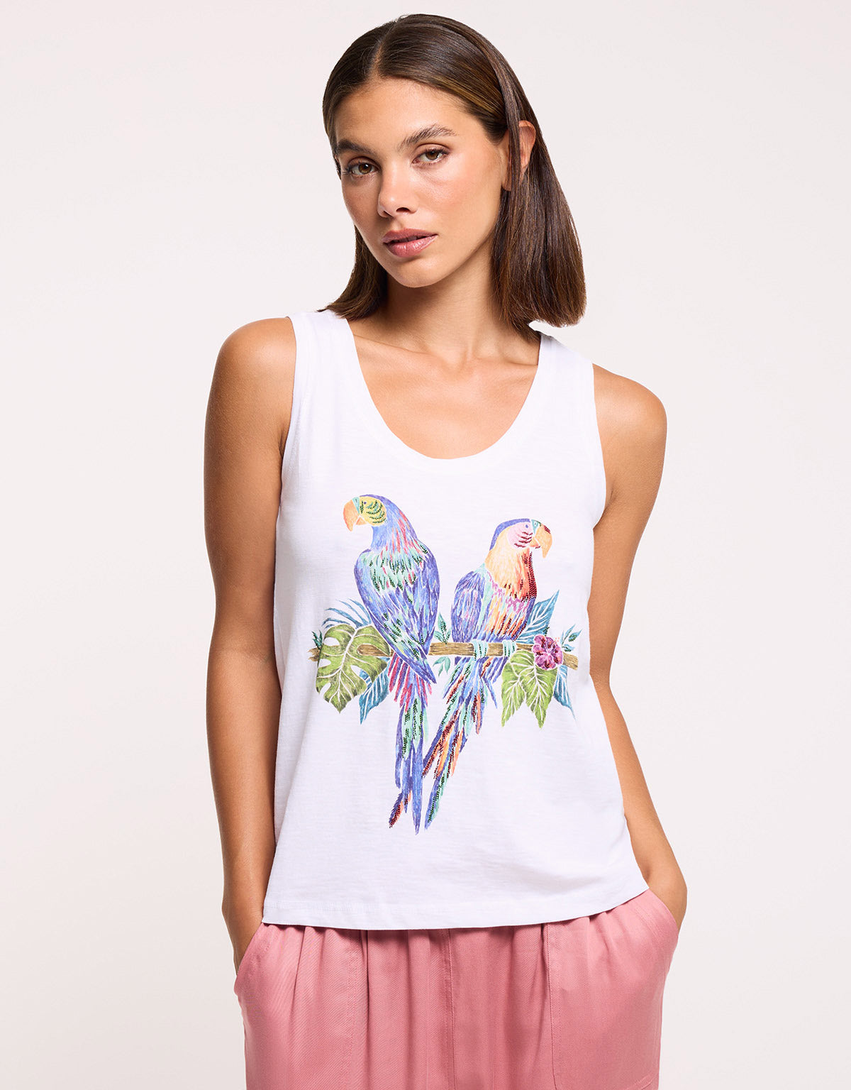 Sleeveless White Top - Lofan