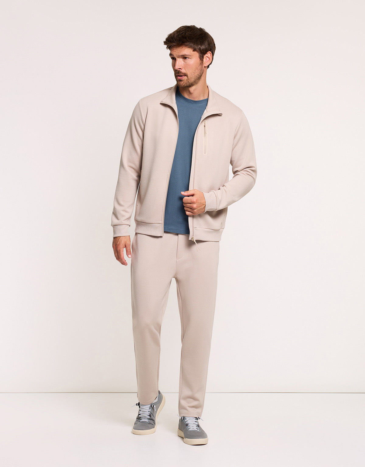 Long Beige Trousers - April