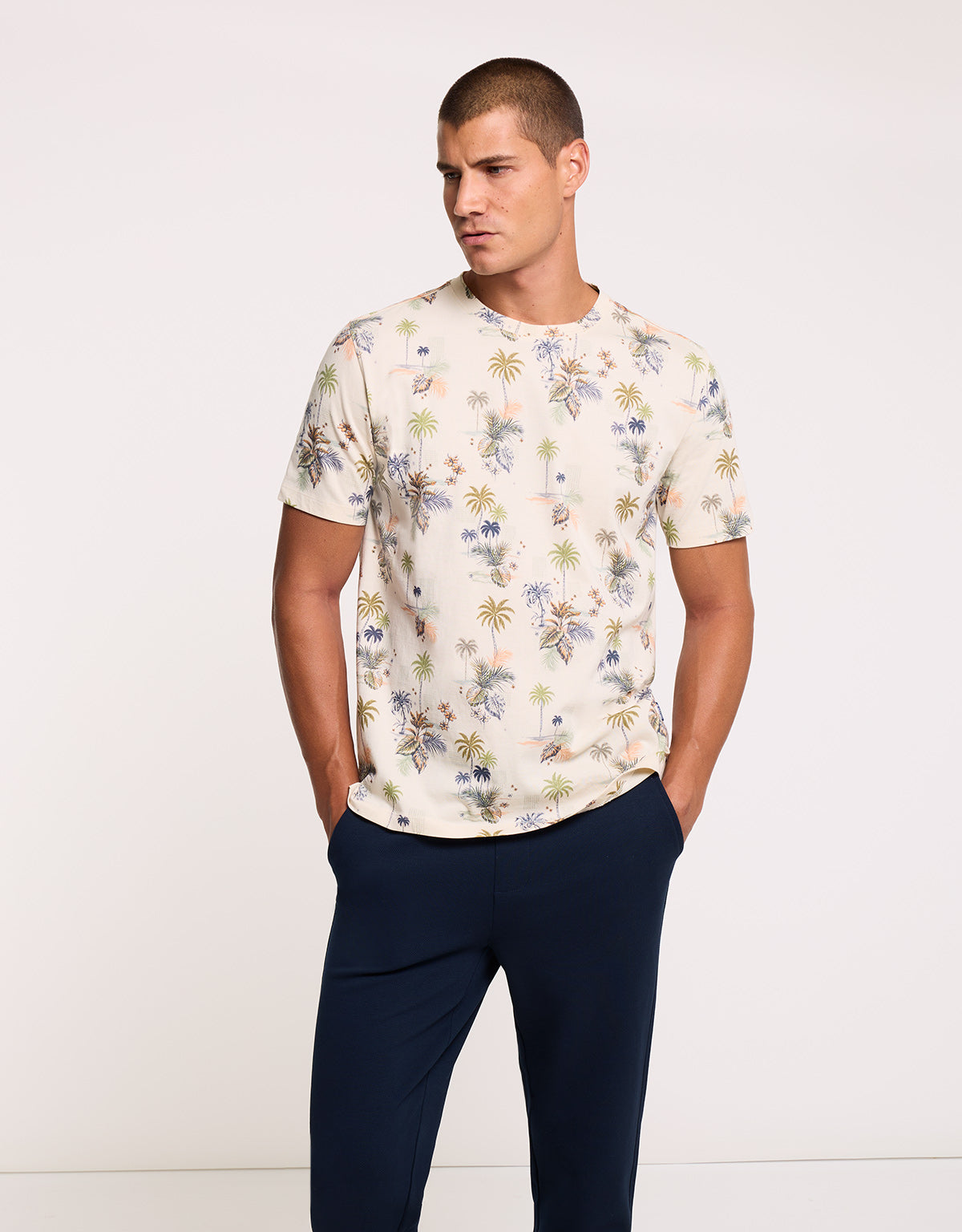 Camiseta Manga Corta Beige - Mauka 1
