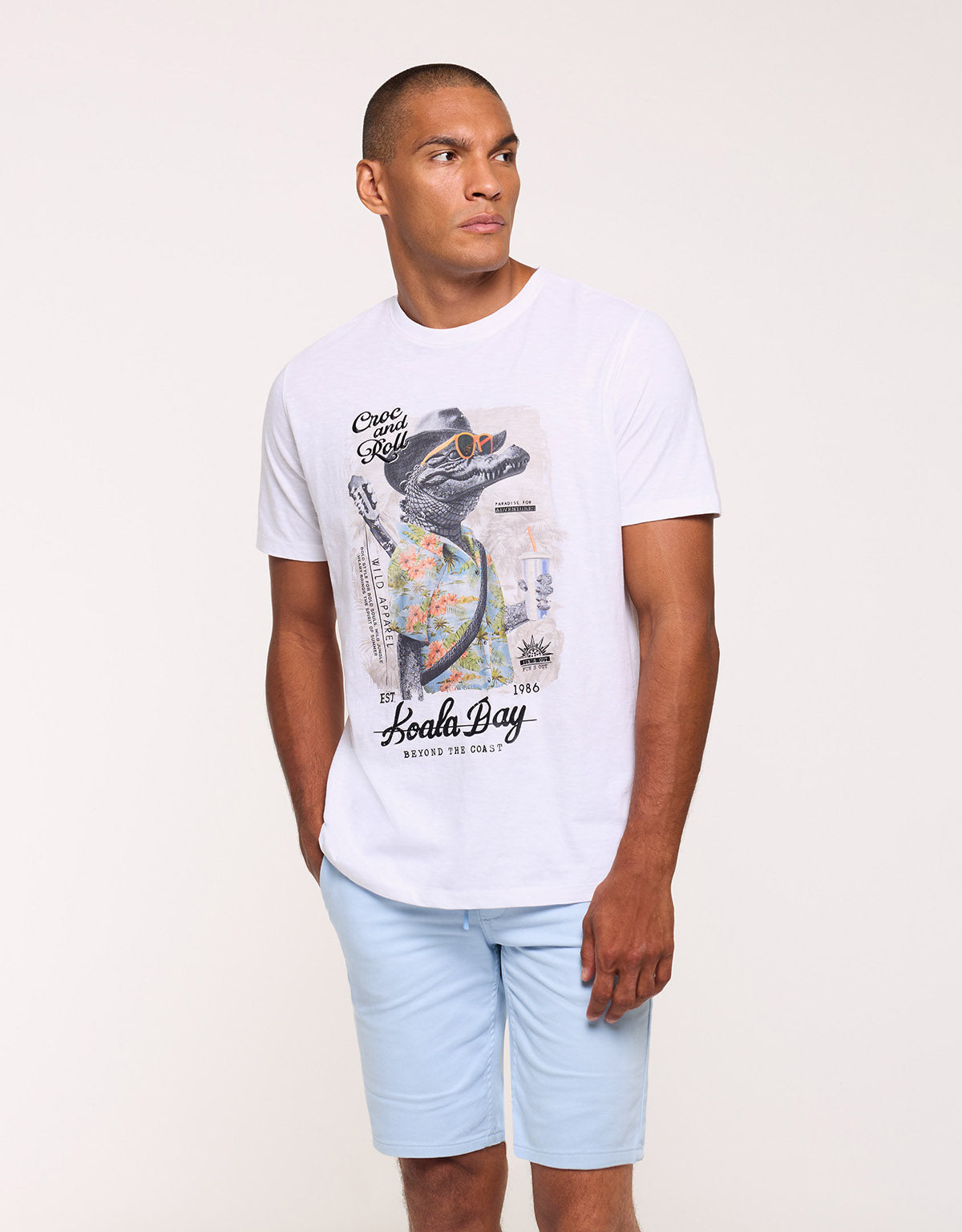 White Short-Sleeve T-Shirt - Nuberu