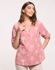 Pink Embroidered Print Shirt - Australis