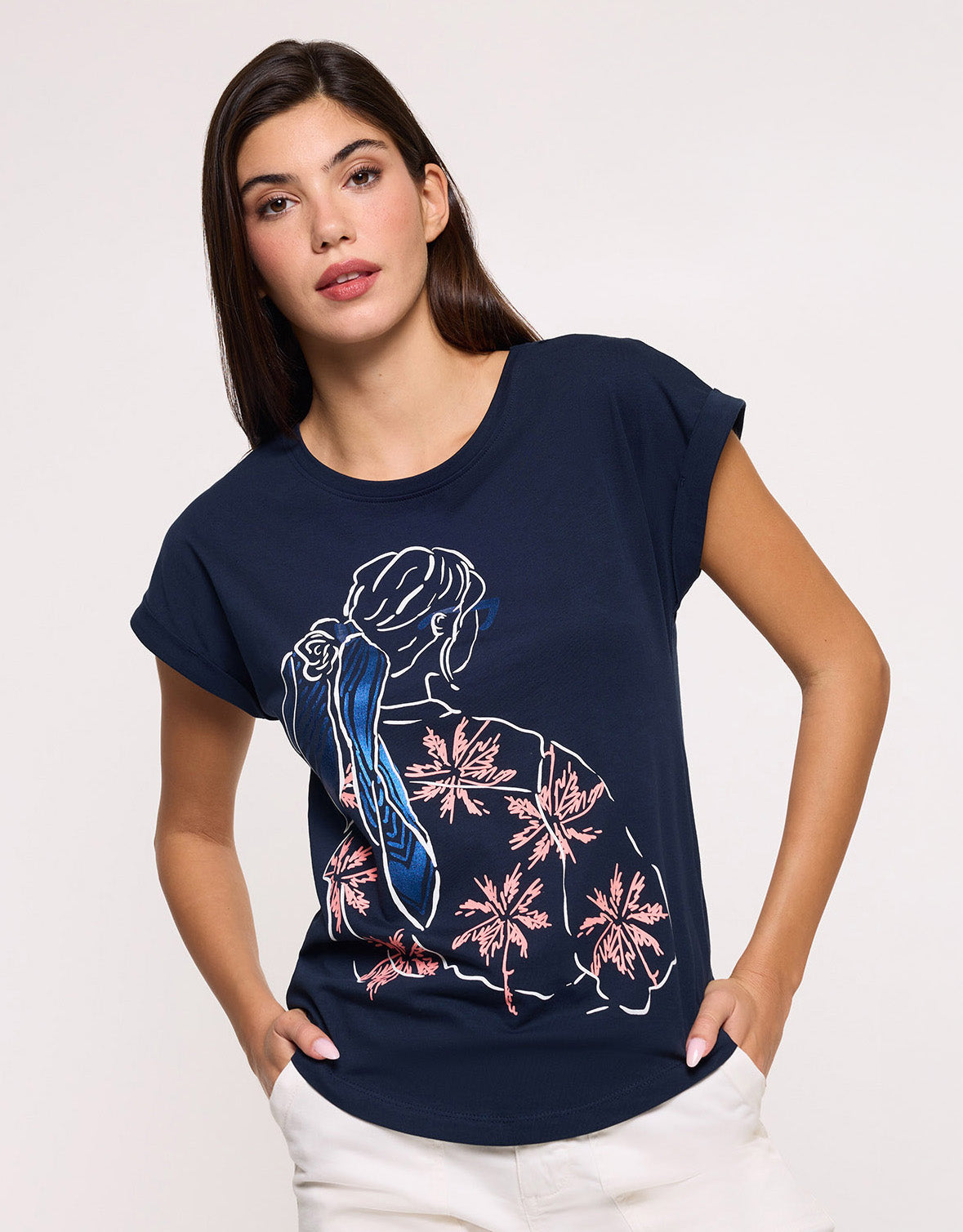 Camiseta Manga Corta Azul Marino - Bretonne 2
