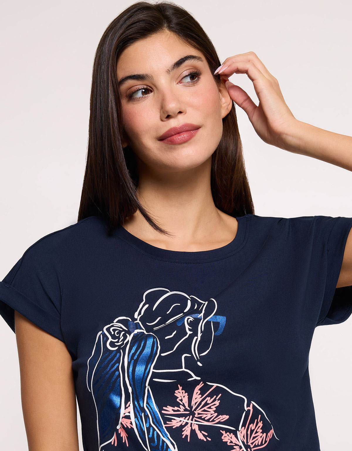 Camiseta Manga Corta Azul Marino - Bretonne 4