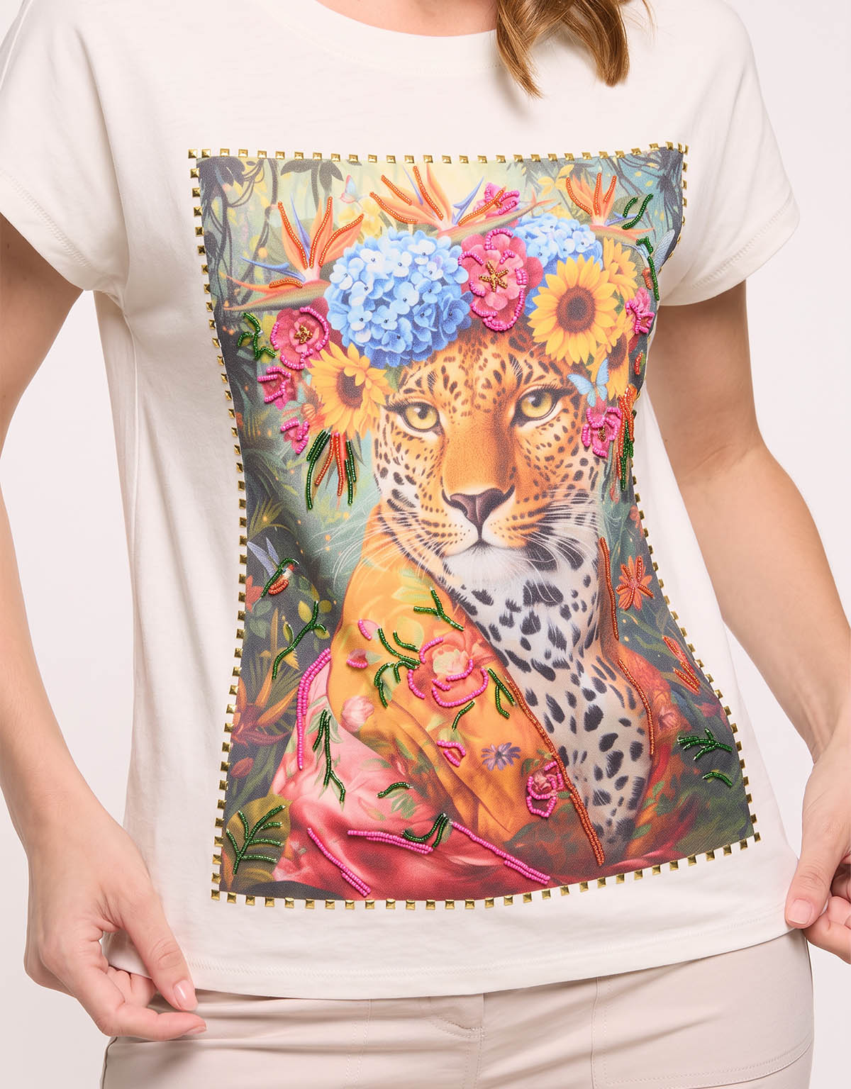 Camiseta Manga Corta Blanco - Agustina 9