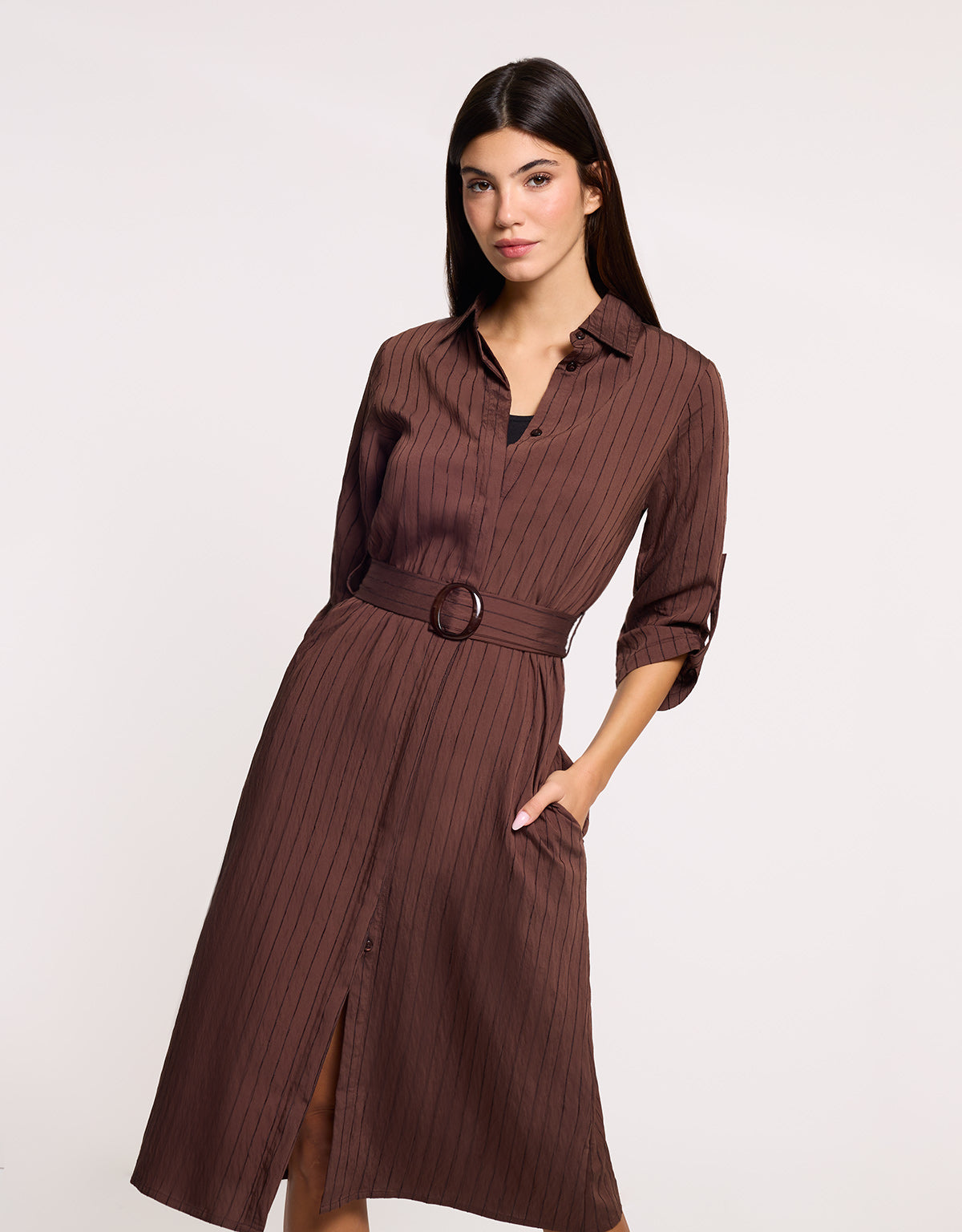 Vestido Midi Marrón - Yanaris 2