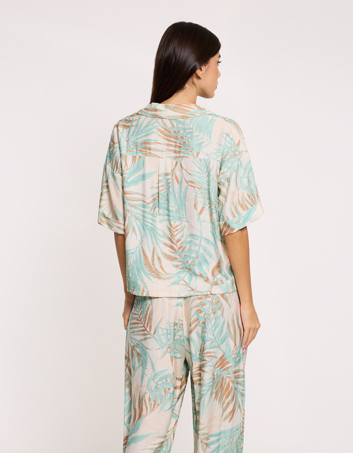 Camisa Manga Media Beige - Poetina 3
