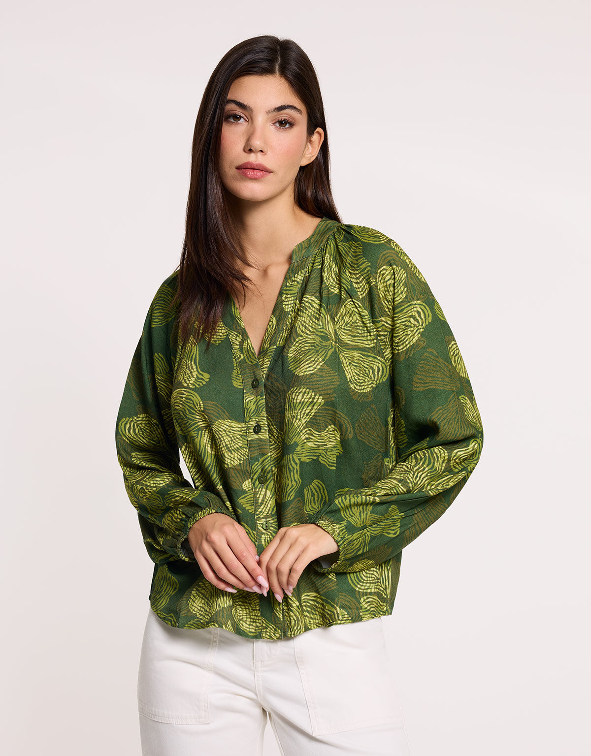 Camisa Manga Larga Verde - Bloomily 2