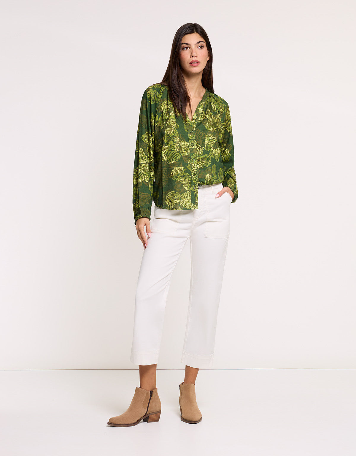 Camisa Manga Larga Verde - Bloomily 5