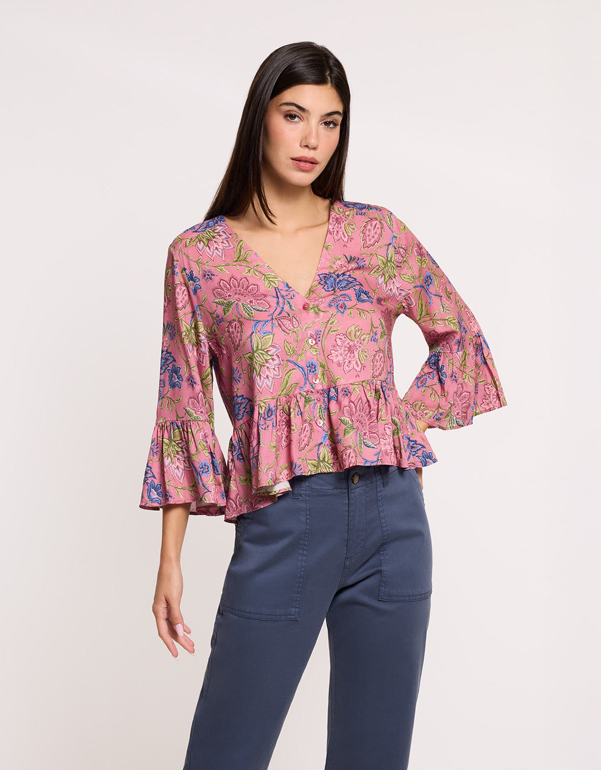 Camisa Manga Larga Rosa - Deepy 1