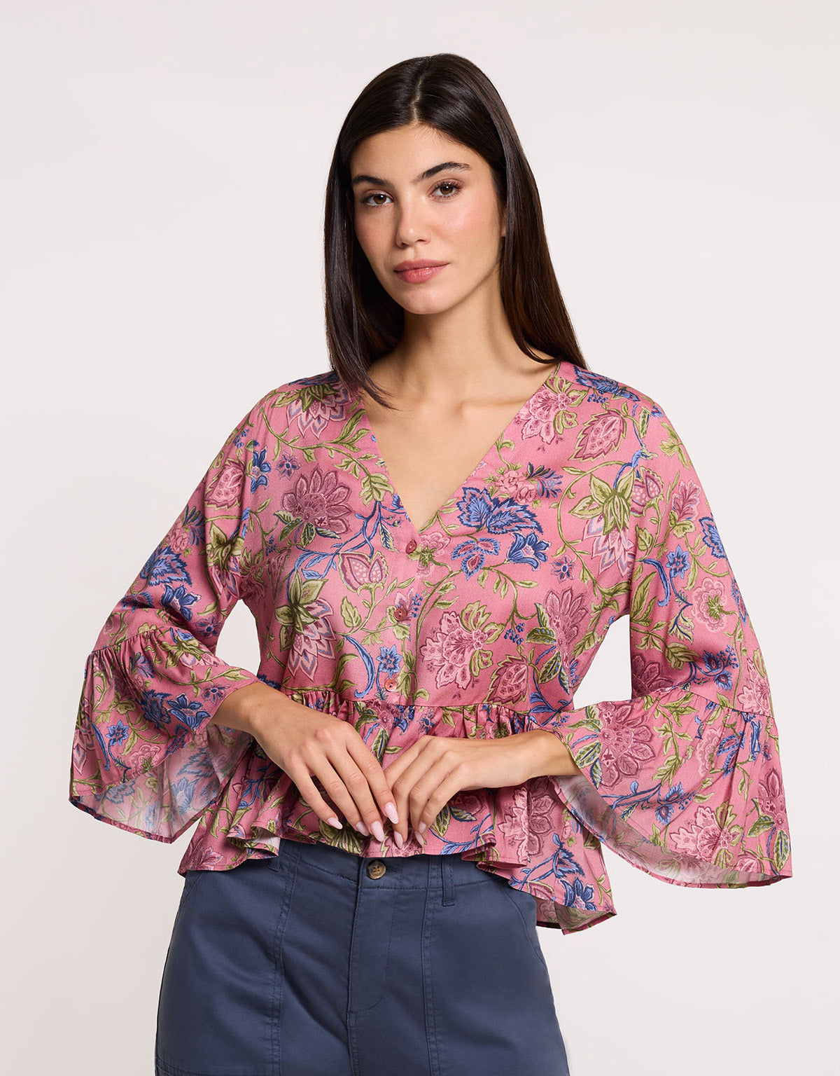 Camisa Manga Larga Rosa - Deepy 2