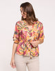 Multicolour Short-Sleeve Blouse - Mistyque
