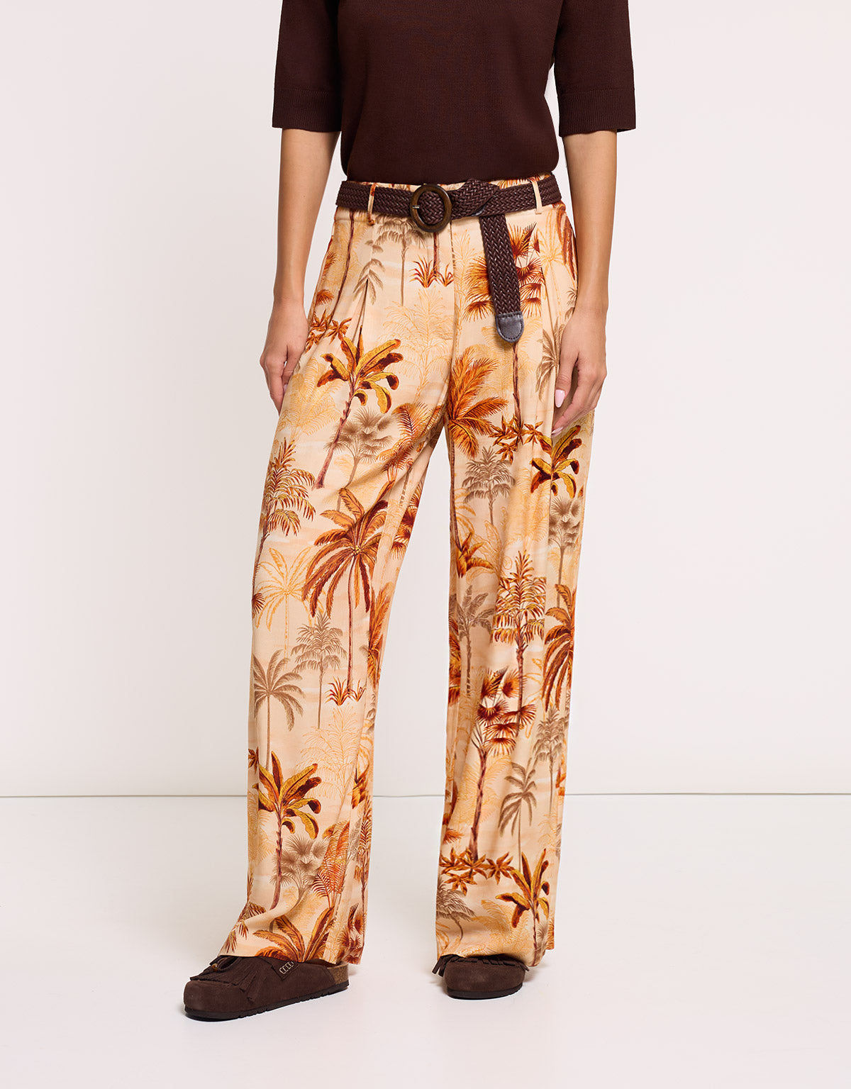 Orange Fluid Trousers - Palmena
