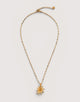 Gold-tone stainless steel chain necklace - Caracola