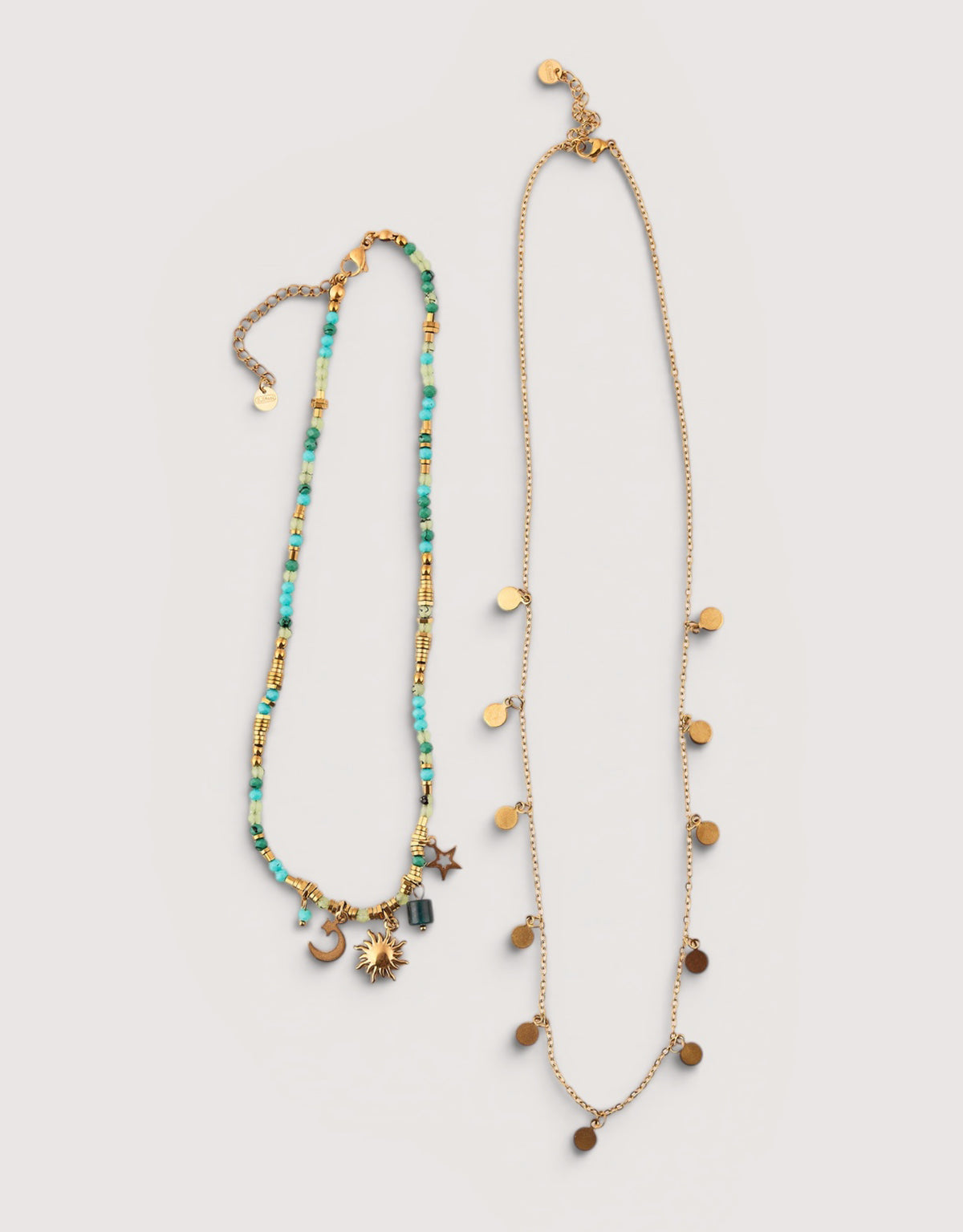 Double Gold-Plated Stainless Steel Necklace - Estrella