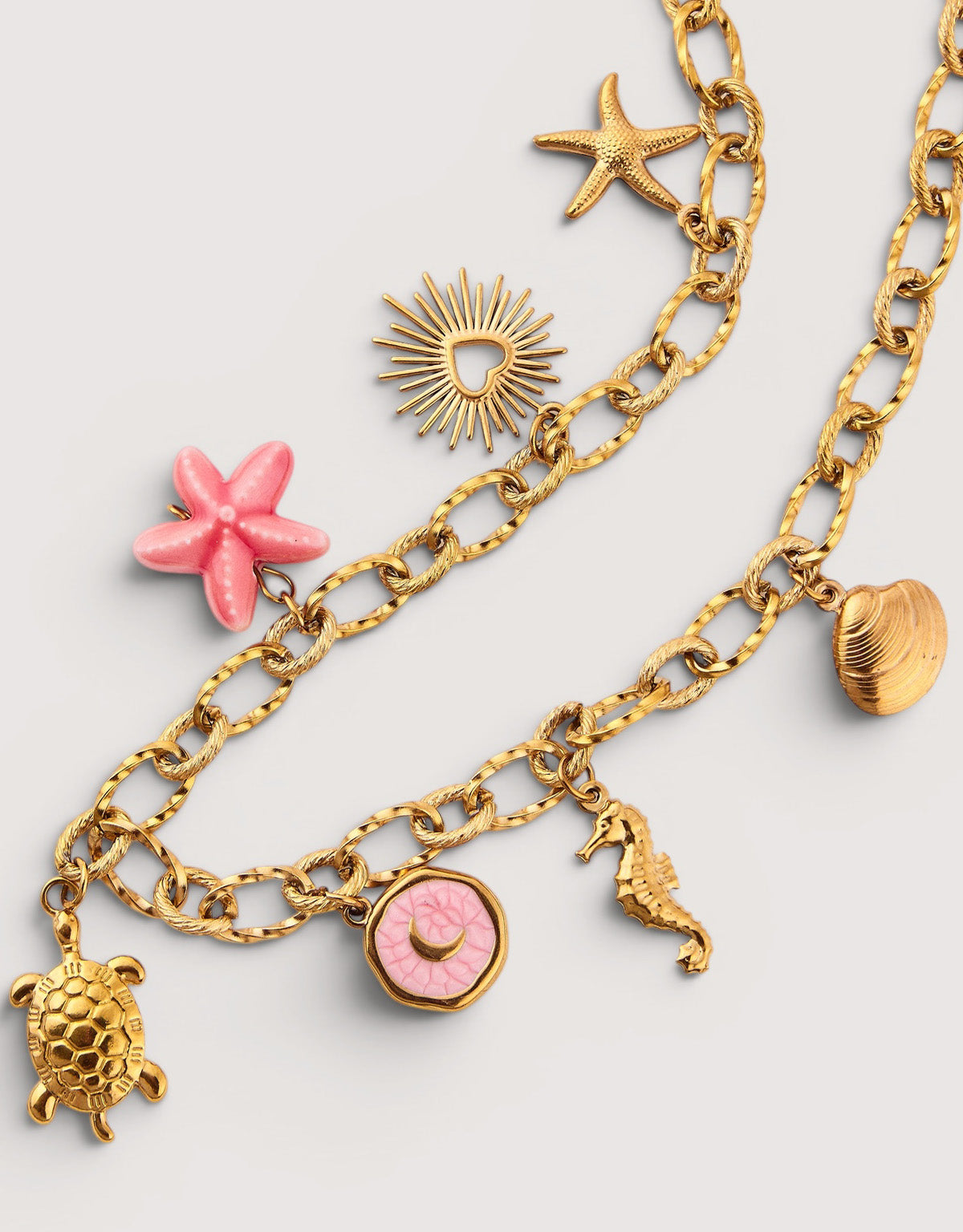 Gold-tone Stainless Steel Necklace - Buena Suerte