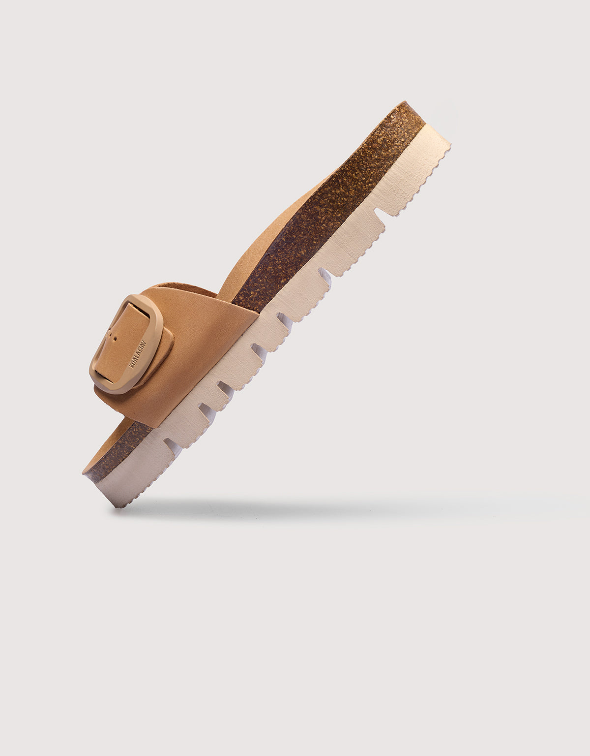 Beige Platform Leather Sandal - Alys