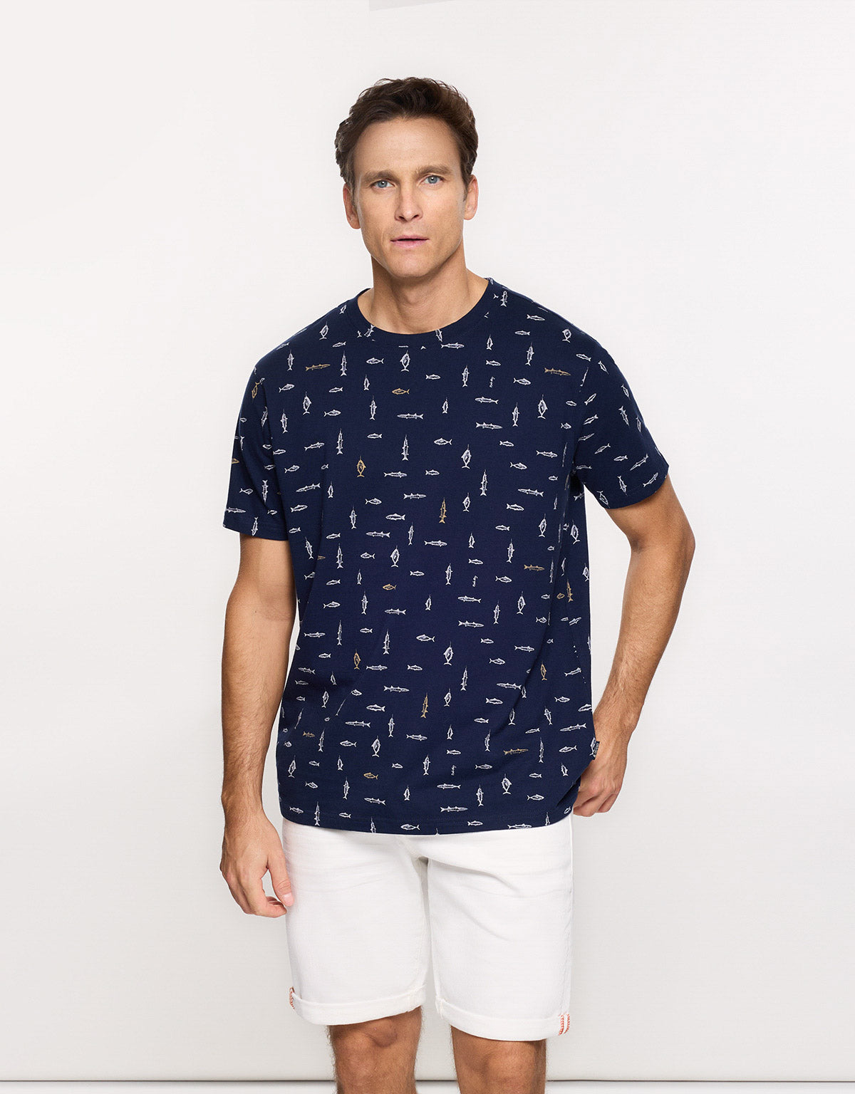 Camiseta Manga Corta Azul Marino - Sfishy